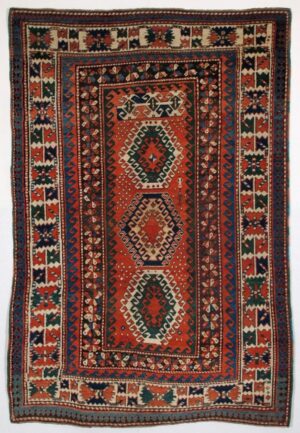 Kazak Bordjalou caucasico antico cm 232x154