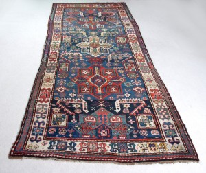 Kazak Akstafa Caucasico antico cm 333x125 - immagine 3